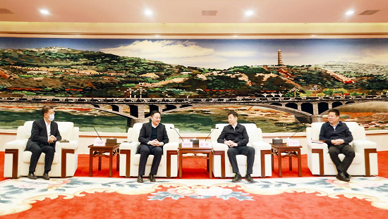 余红辉拜会陕西省委副书记、延安市委书记赵刚